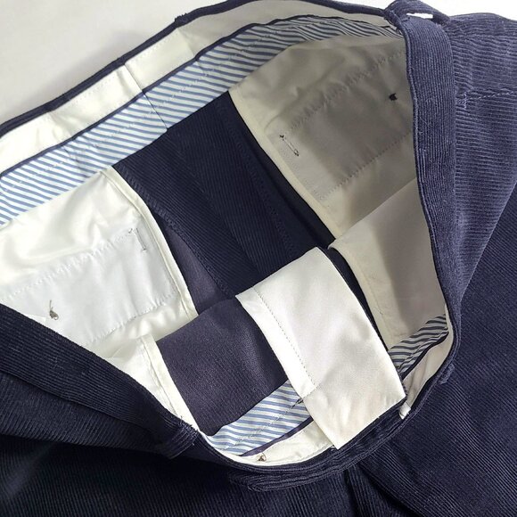 Lauren Ralph Lauren Mens 33W x 32L Navy Fine Wale Corduroy Pants - Picture 9 of 16